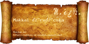 Makkai Árvácska névjegykártya